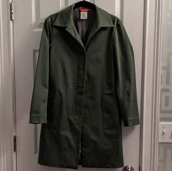 Esprit Jackets & Blazers - Esprit Green Mod trench coat XS 1/2 jacket